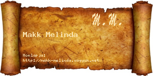 Makk Melinda névjegykártya
