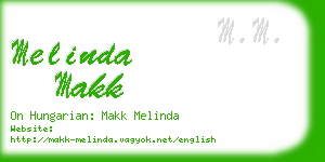 melinda makk business card